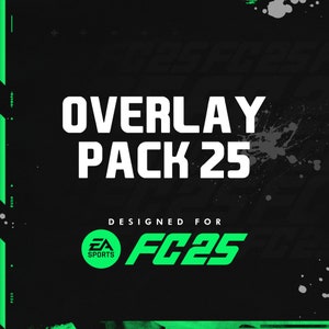May include: Black and green graphic with white text that reads "OVERLAY PACK 25" and "DESIGNED FOR EA SPORTS FC25".