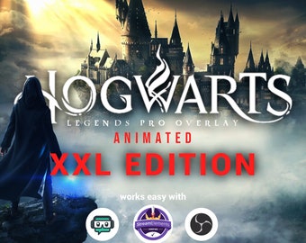 XXL Animated Hogwart Legacy Overlay Streaming Pack I Intermission Just Chatting Stinger Transition Starting Be Right Back Webcam harry potte