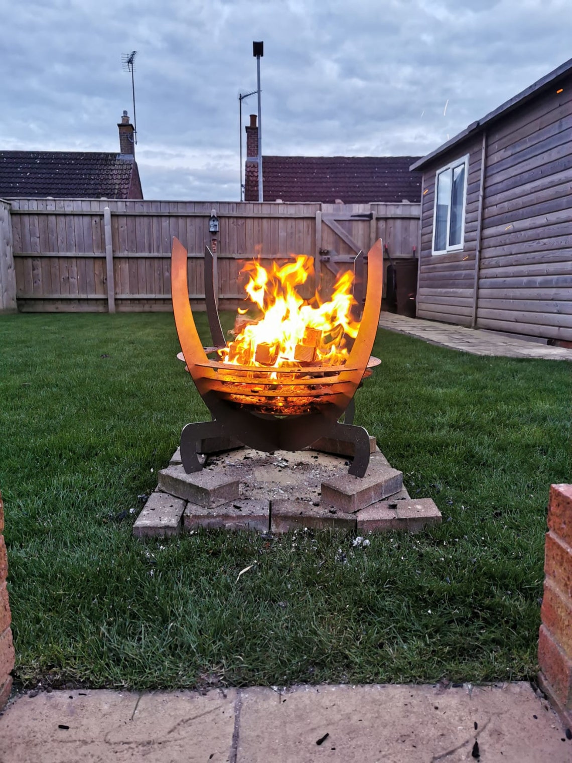 Unique Fire Pit Garden Outdoors Flat Pack Easy Etsy