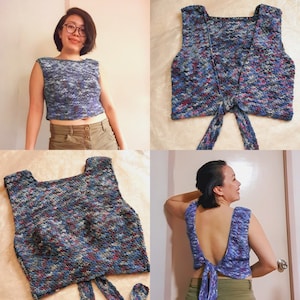 Ivy Open Back Textured Top Written Crochet Pattern image 10