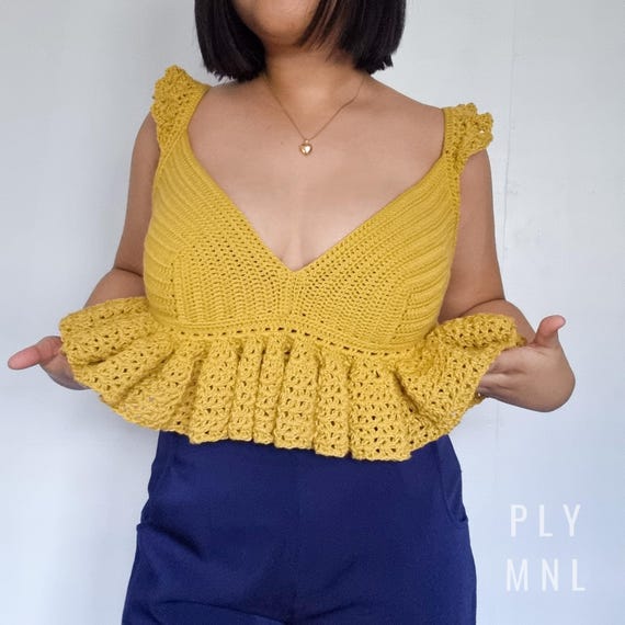 トップス MISTREASS Ribbon Motif Peplum Knit Top Ribbon Motif Peplum Knit Top - MISTREASS