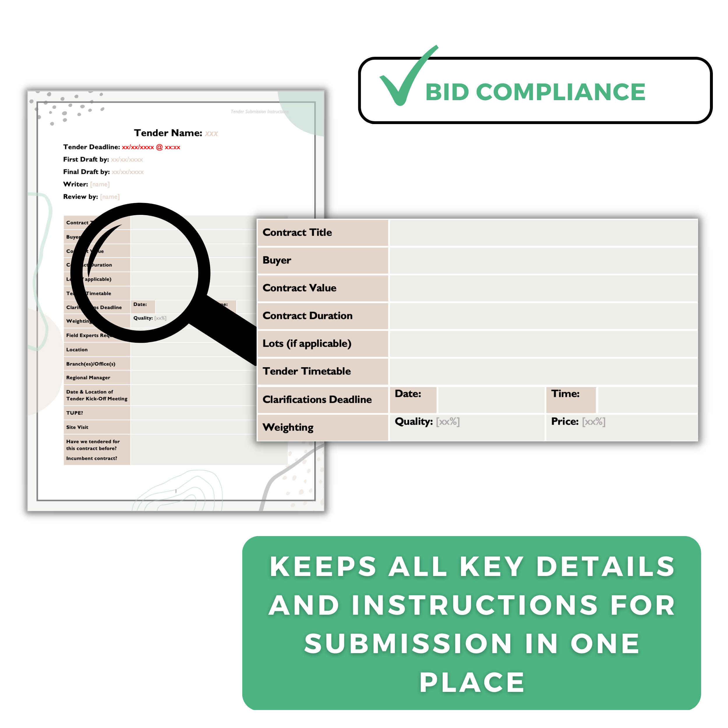 Bid Tender Submission Instructions Business Proposal Template Digital ...