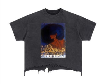 Vintage Wash Boxy Distressed Hem T-Shirt