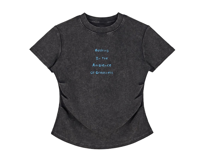 Vintage Washed Bodycon Cotton T-Shirt
