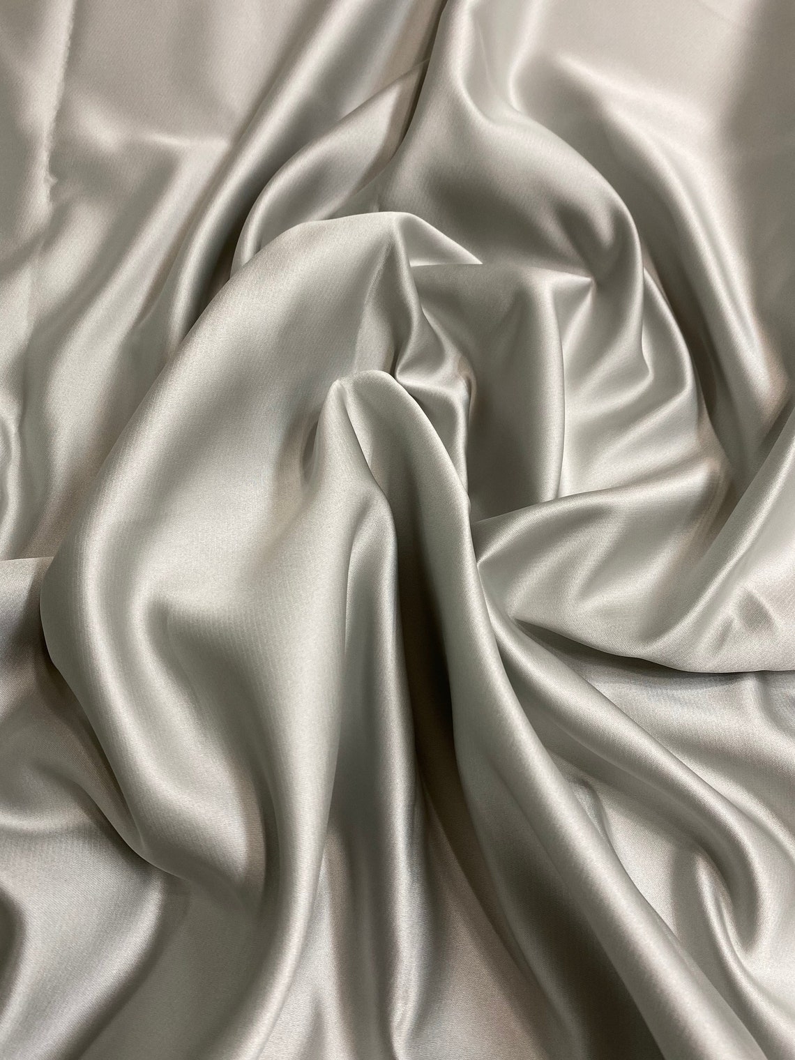 Bright White Italian Double Face Poly Satin
