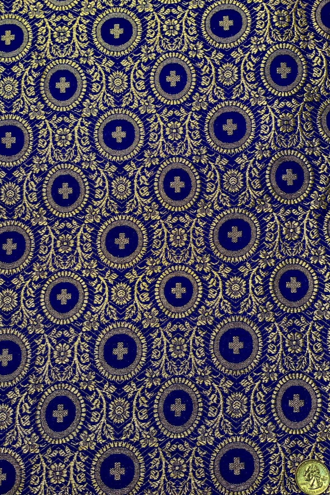 Gold Silk Brocade JV-1623 Fabric main image 0