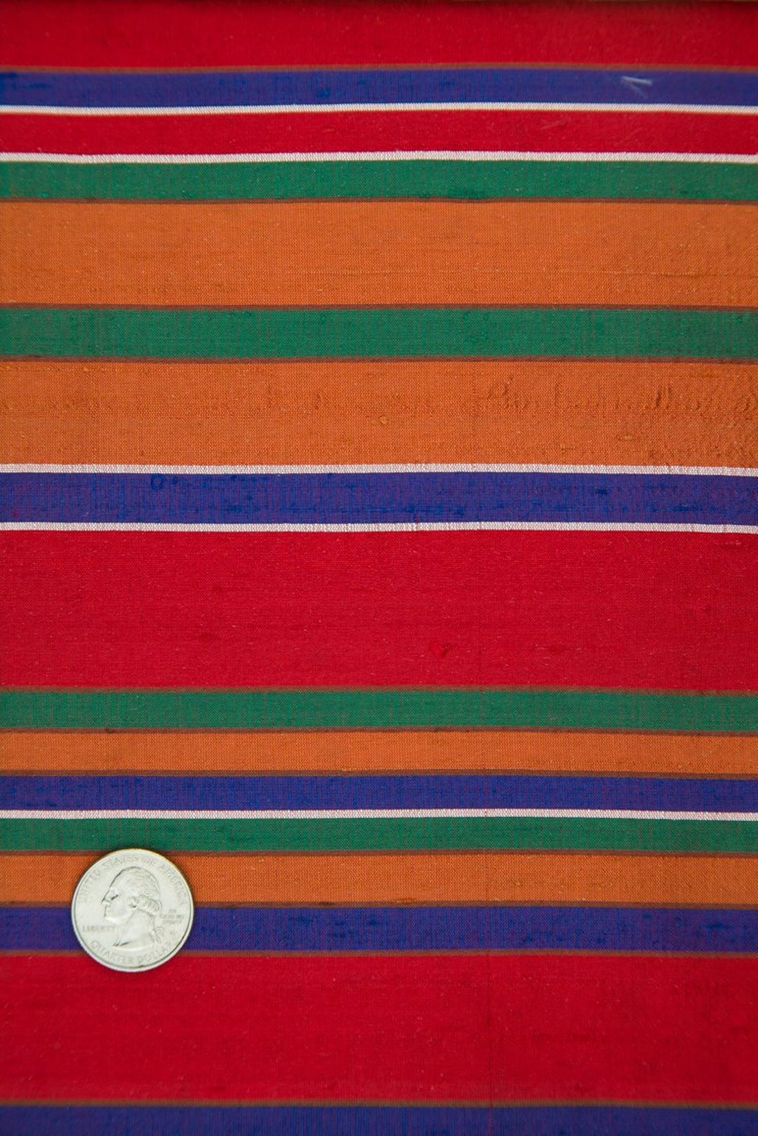 Multicolor Striped Silk Shantung 286 Fabric main image 1