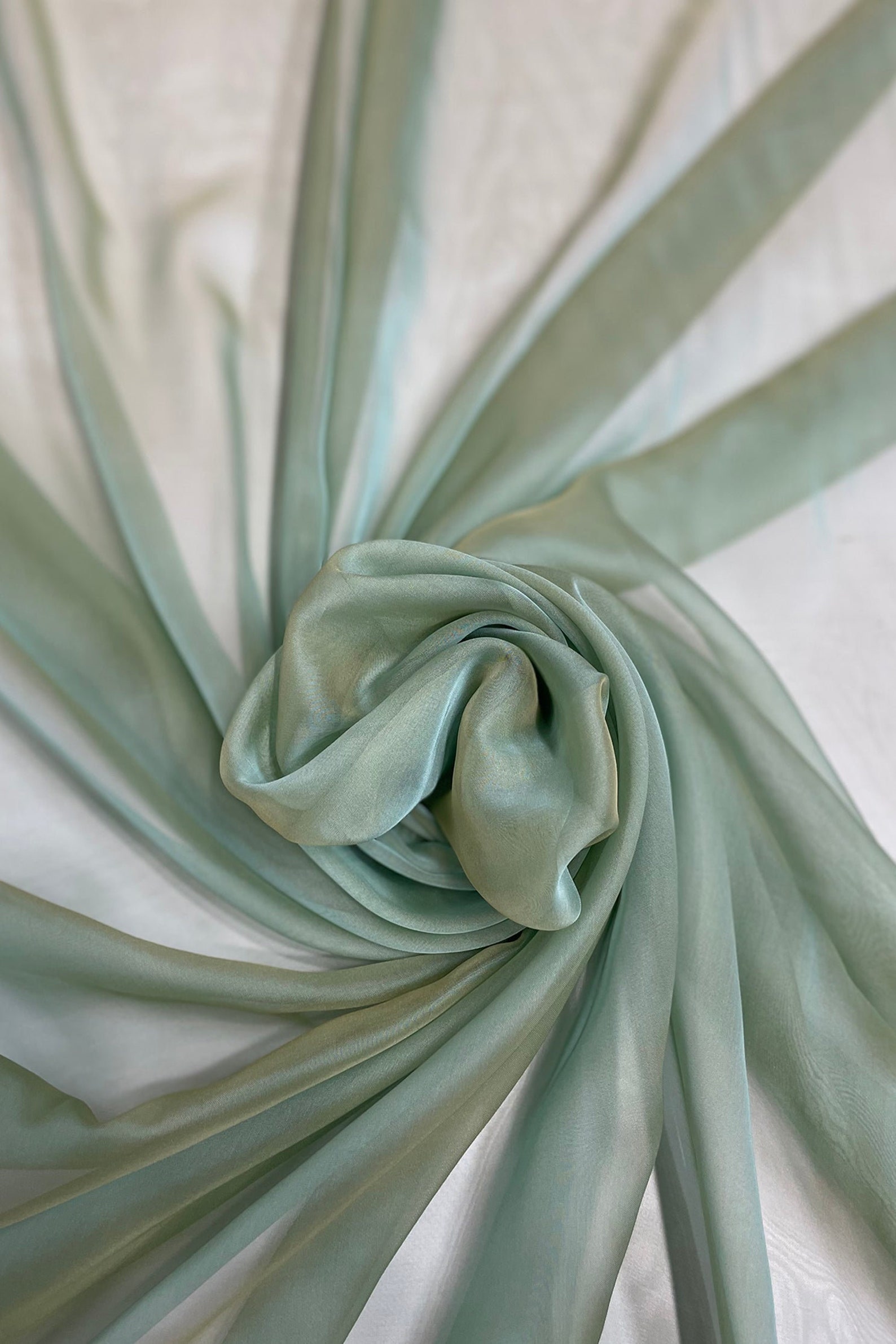 Silver Milk Chocolate Iridescent Silk Chiffon main image 0