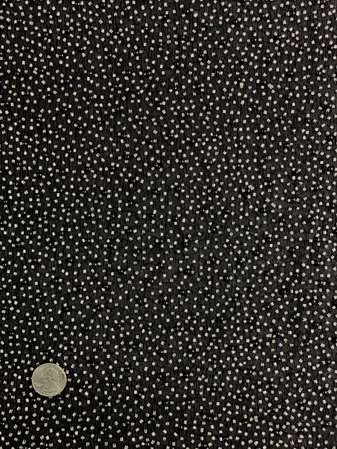 Scarlet Sequin & Beads On Chiffon JEC-073-12 Fabric