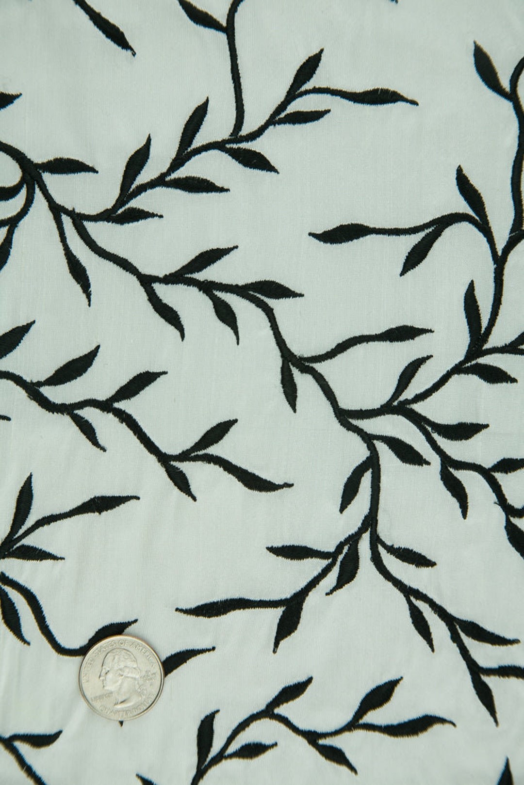 Embroidered Dupioni Silk MED-086 Fabric main image 0