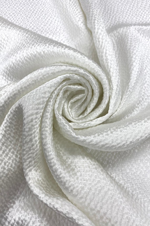 Hammered Silk Satin in Ivory