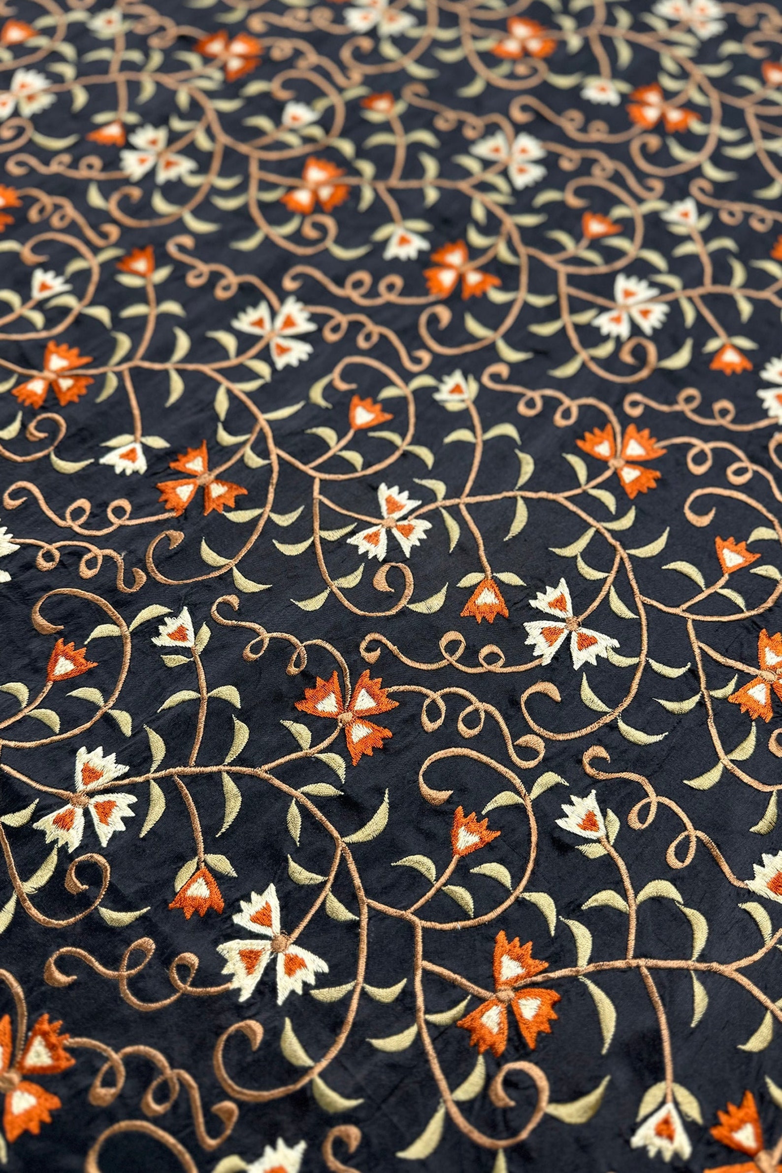 Multicolor Embroidered Dupioni Silk MED-360/4 main image 1