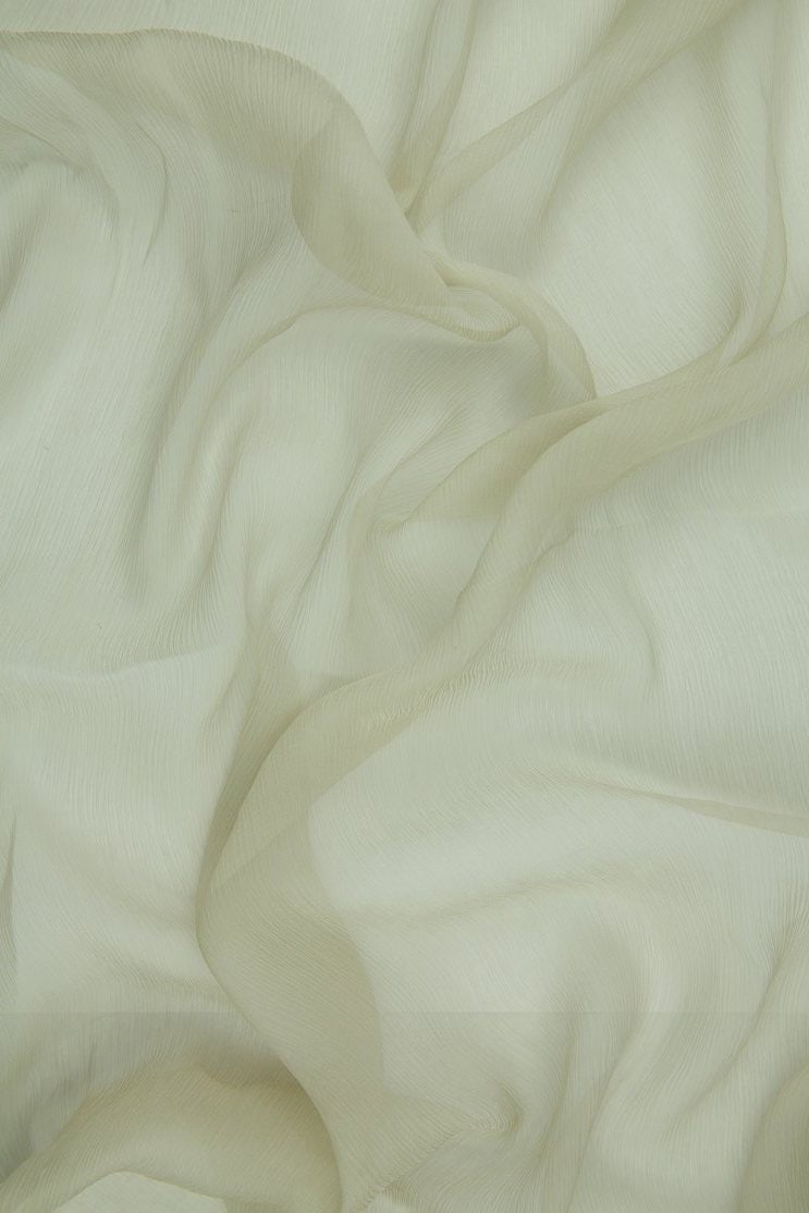 NY Designer Fabrics White Silk Chiffon Fabric by The Yard