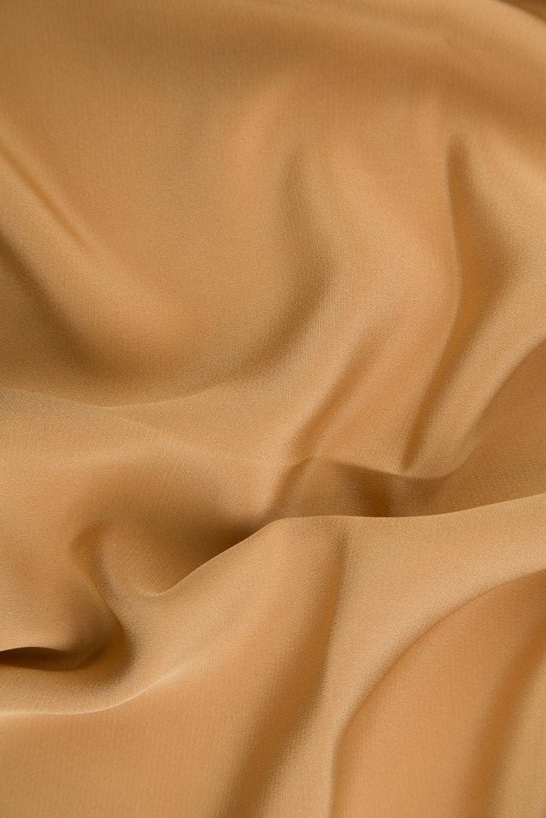 Rust Silk 4-Ply Crepe Fabric main image 0