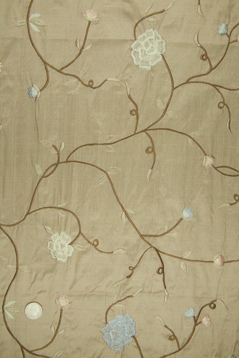 Embroidered Dupioni Silk MED-169/5A Fabric main image 0