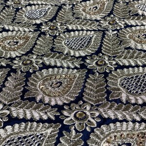 Multicolor Viscose Embroidery JEAD-047 Fabric