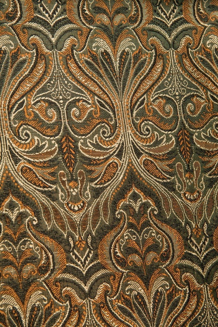Golden Olive Silk Brocade 436 Fabric main image 1