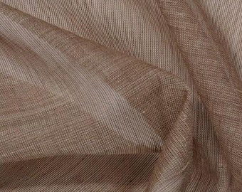 Warm Taupe Cotton Voile Fabric