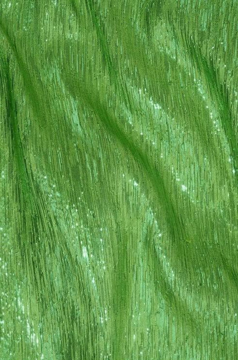 Aqua Green Metallic Shantung Silk Fabric main image 1