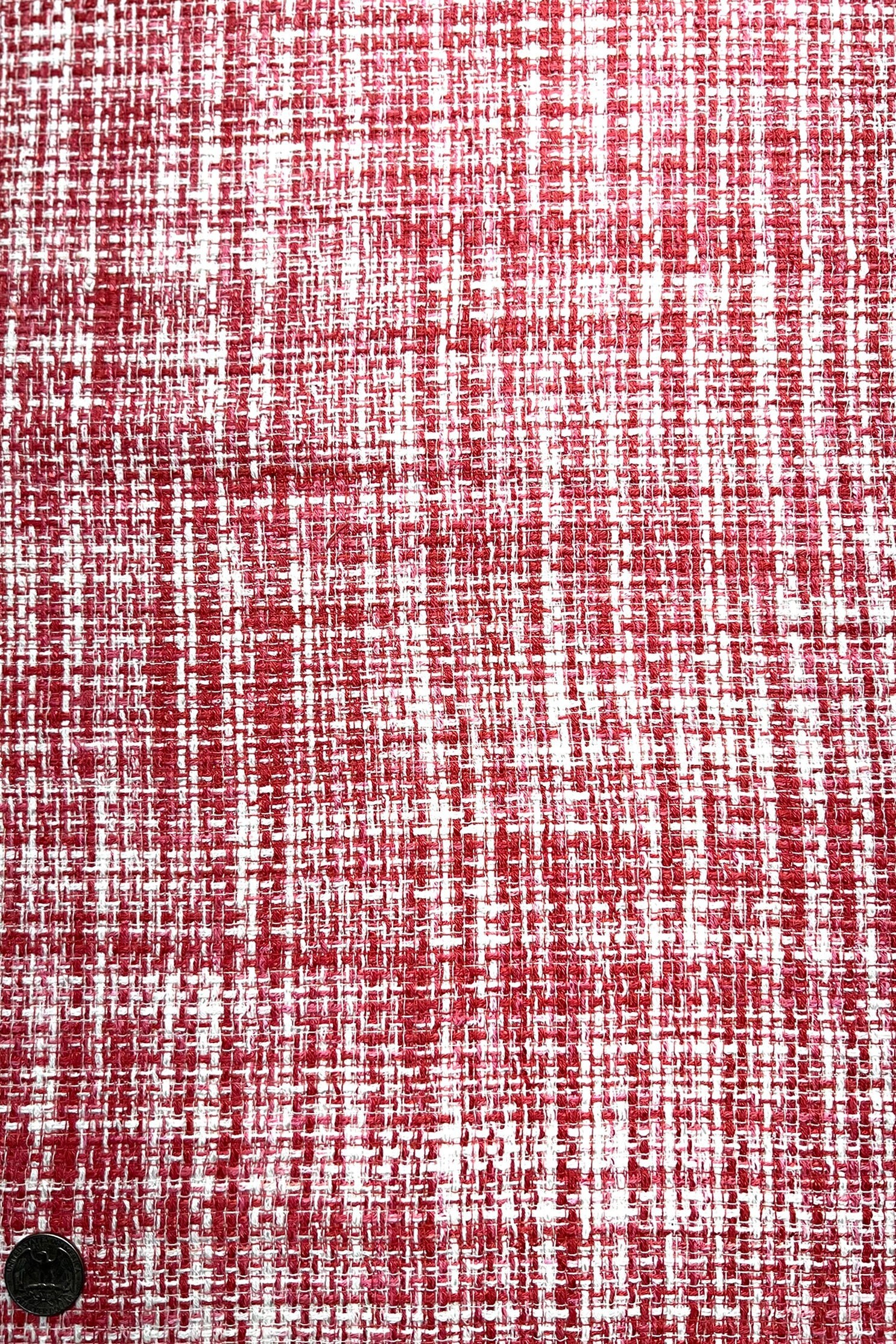 Cream/White Silk Tweed Fabric main image 0