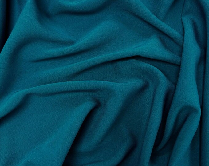 Teal Stretch Polyester Crepe main image 0