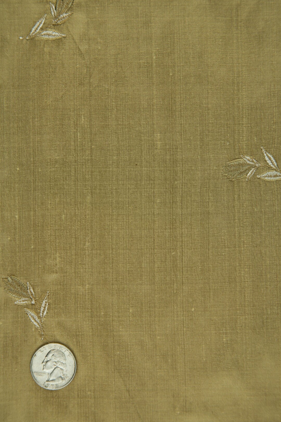 Embroidered Dupioni Silk MED-140/7 Fabric