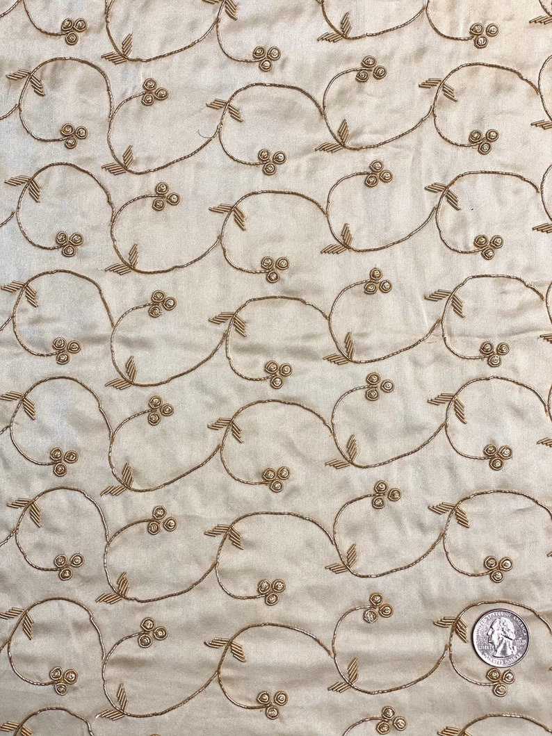 Quarry Sequin & Beads on Silk Chiffon JEC-196-4 main image 1