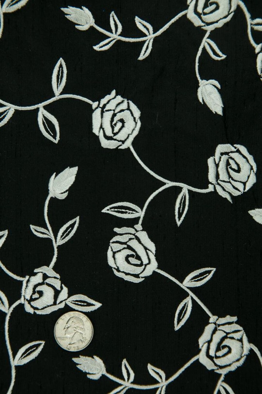 Embroidered Dupioni Silk MED-183/6 Fabric main image 0