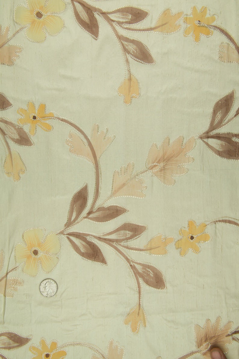 Embroidered Dupioni Silk MED-112/4 Fabric main image 0