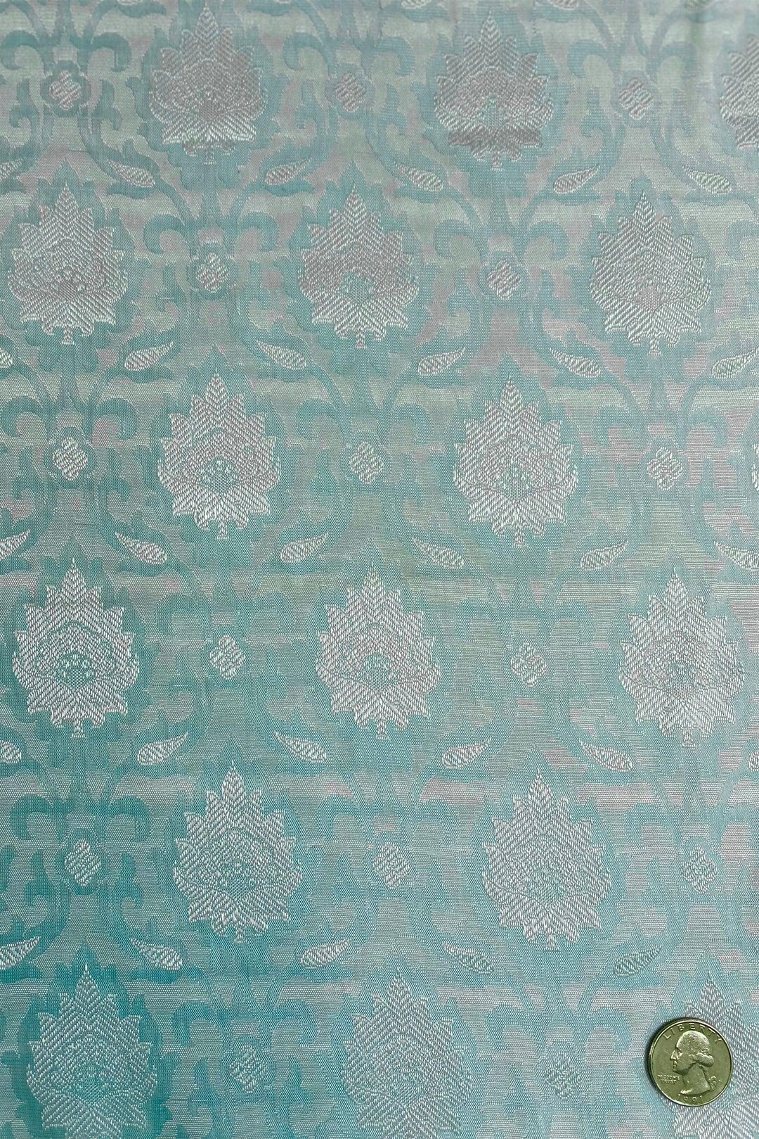 White Silk Brocade JV-1613 Fabric main image 0