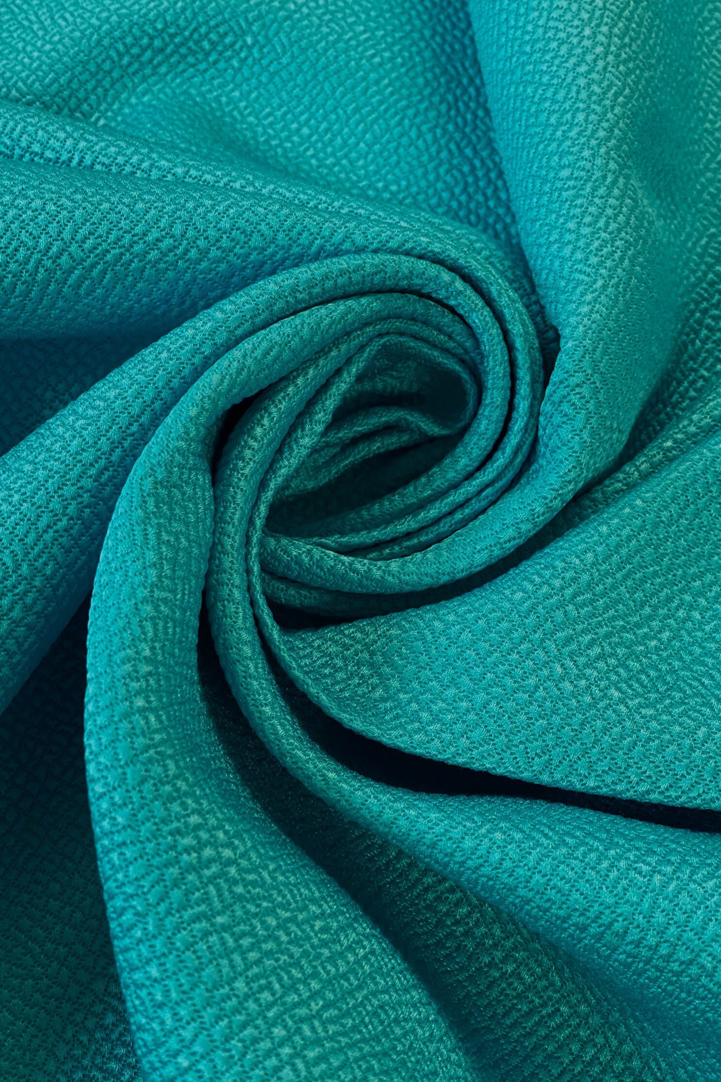 Sapphire Silk & Wool Hammered Satin