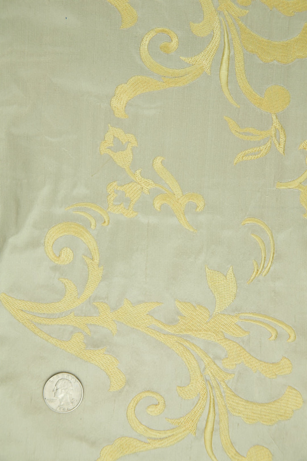 Embroidered Dupioni Silk MED-164/2 Fabric main image 1