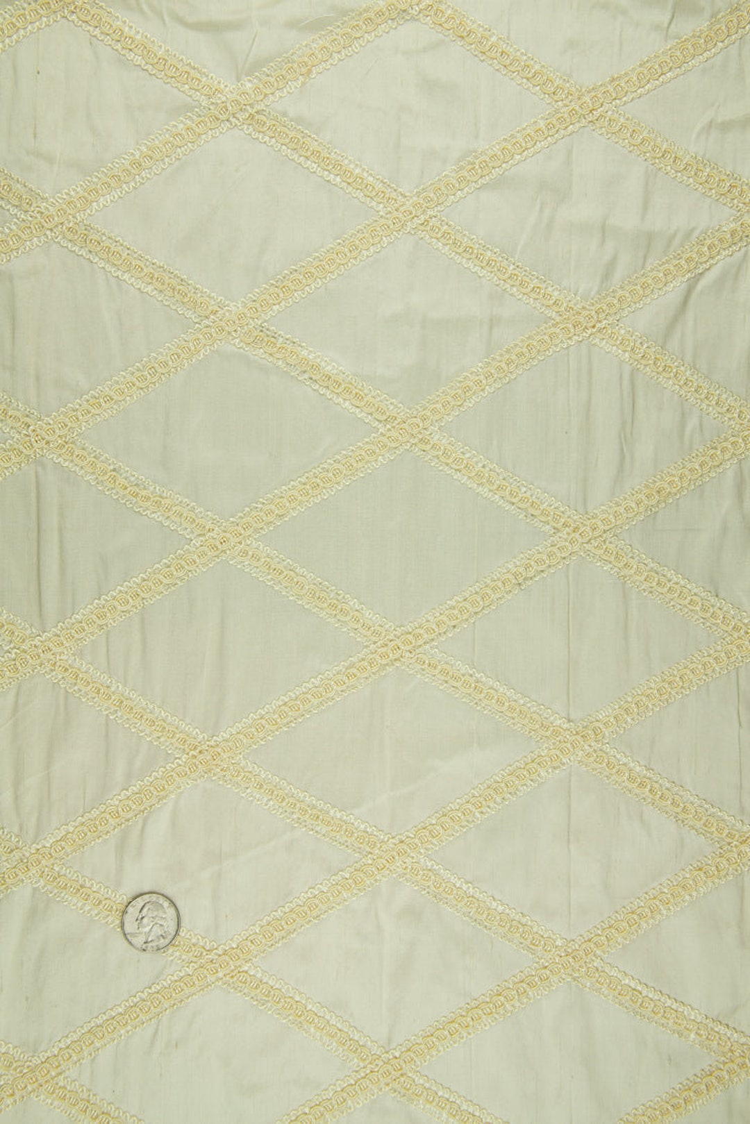 Embroidered Dupioni Silk MED-090-14 Fabric