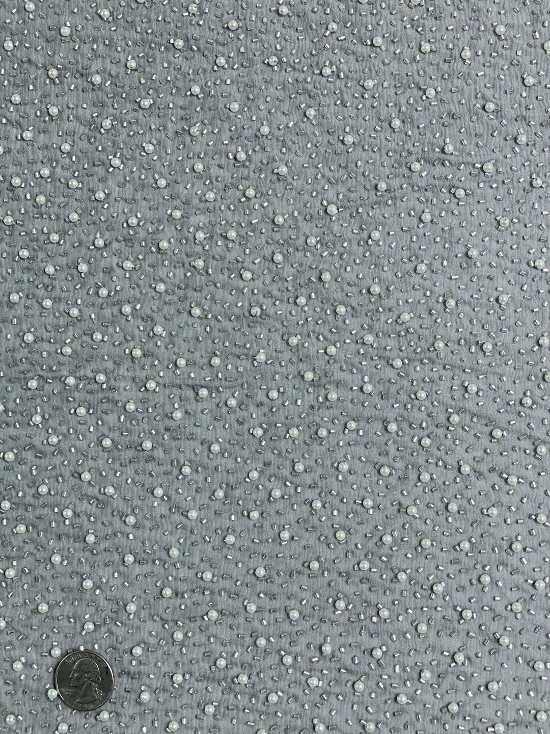 Mojave Desert Sequin & Beads On Chiffon JEC-101-2 Fabric