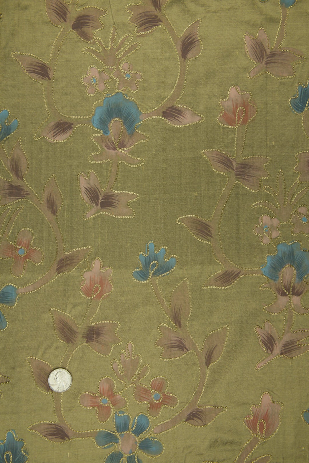 Embroidered Dupioni Silk MED-173/15 Fabric main image 1