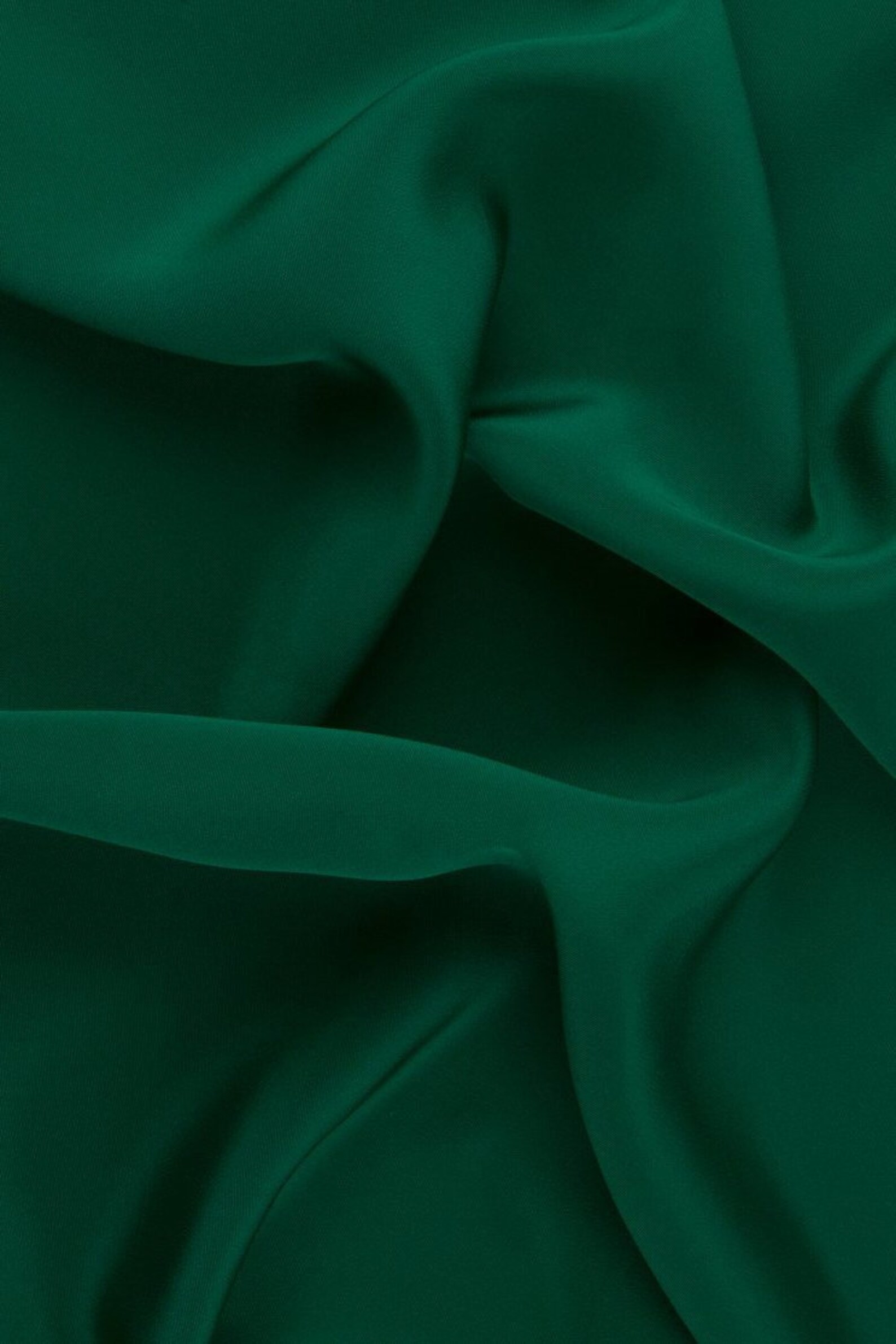 Blue-Green Silk 4-Ply Crepe Fabric main image 0