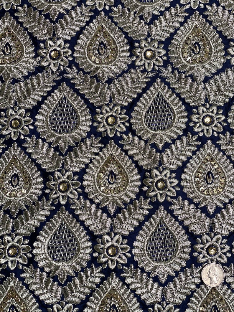 Ivory JEAD-038 Viscose Metallic Blend Embroidery main image 1