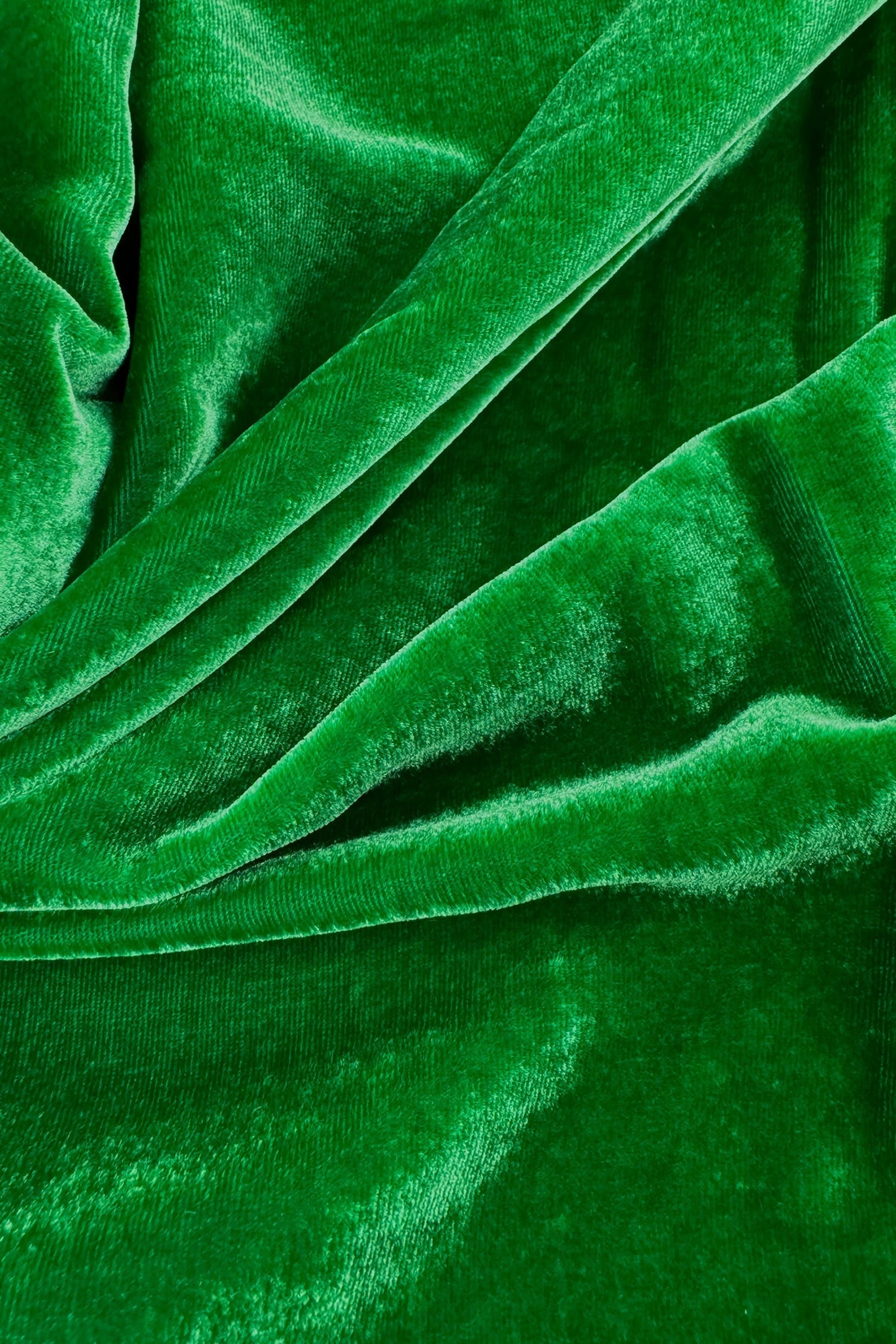 Lime Green Silk Rayon Velvet