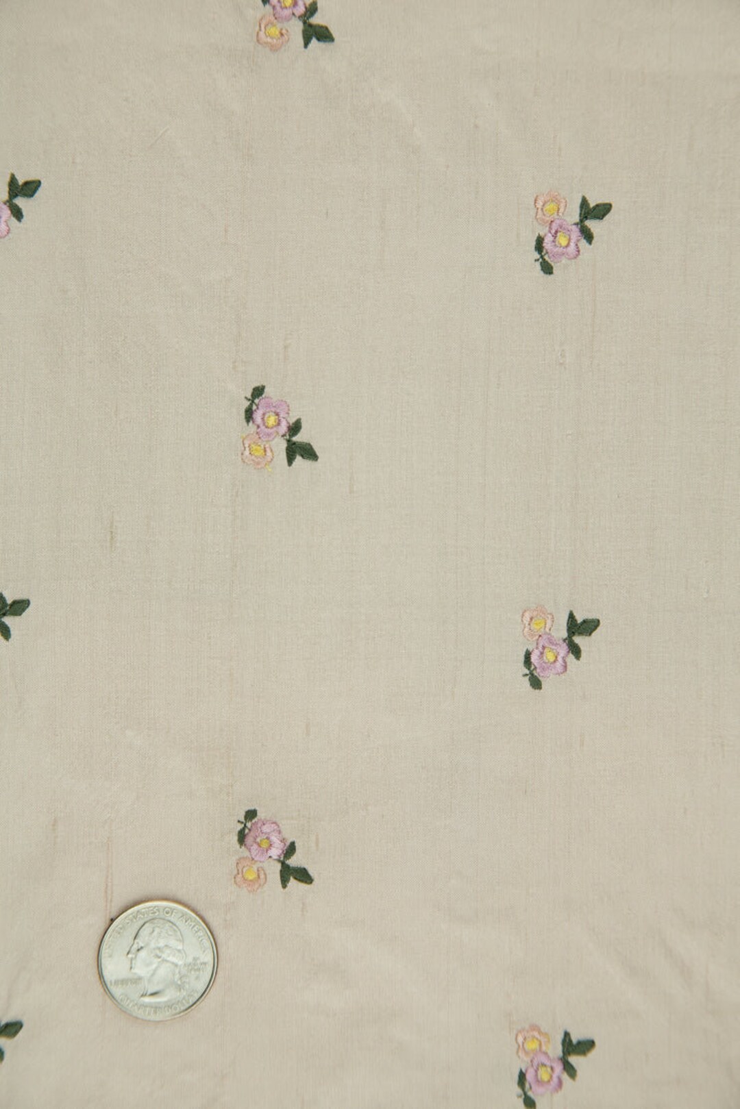 Embroidered Dupioni Silk MED-084-16 Fabric main image 1