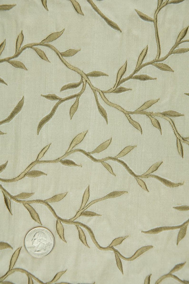 Golden Oak Orange 201 Embroidered Dupioni Silk main image 1