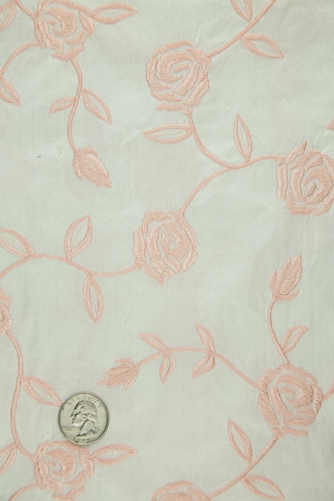 Embroidered Dupioni Silk MED-112/7 Fabric main image 0