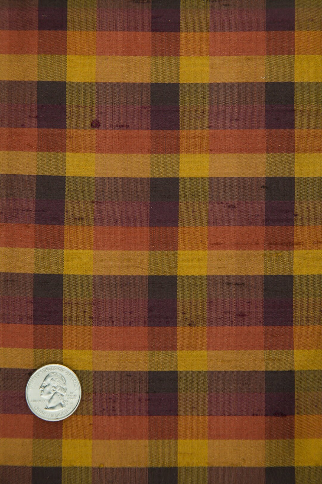 Multicolor Striped Silk Shantung 28 Fabric