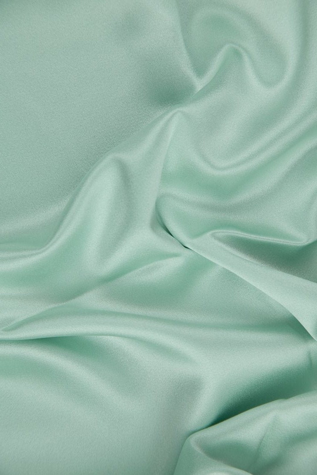 Smoke Blue Silk Crepe Back Satin Fabric