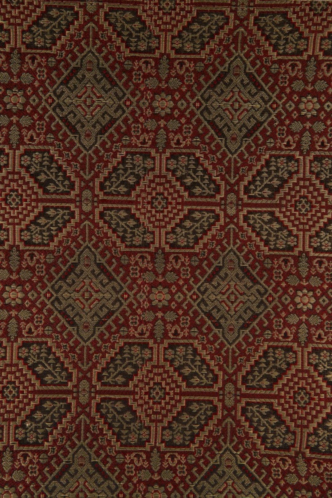 Golden Red Silk Brocade 516 Fabric main image 0