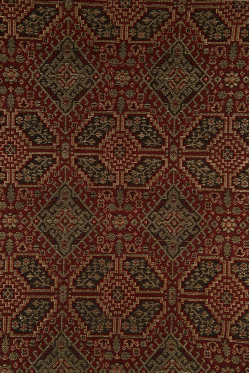 Brocade Silk Top in Metallic Red main image 1