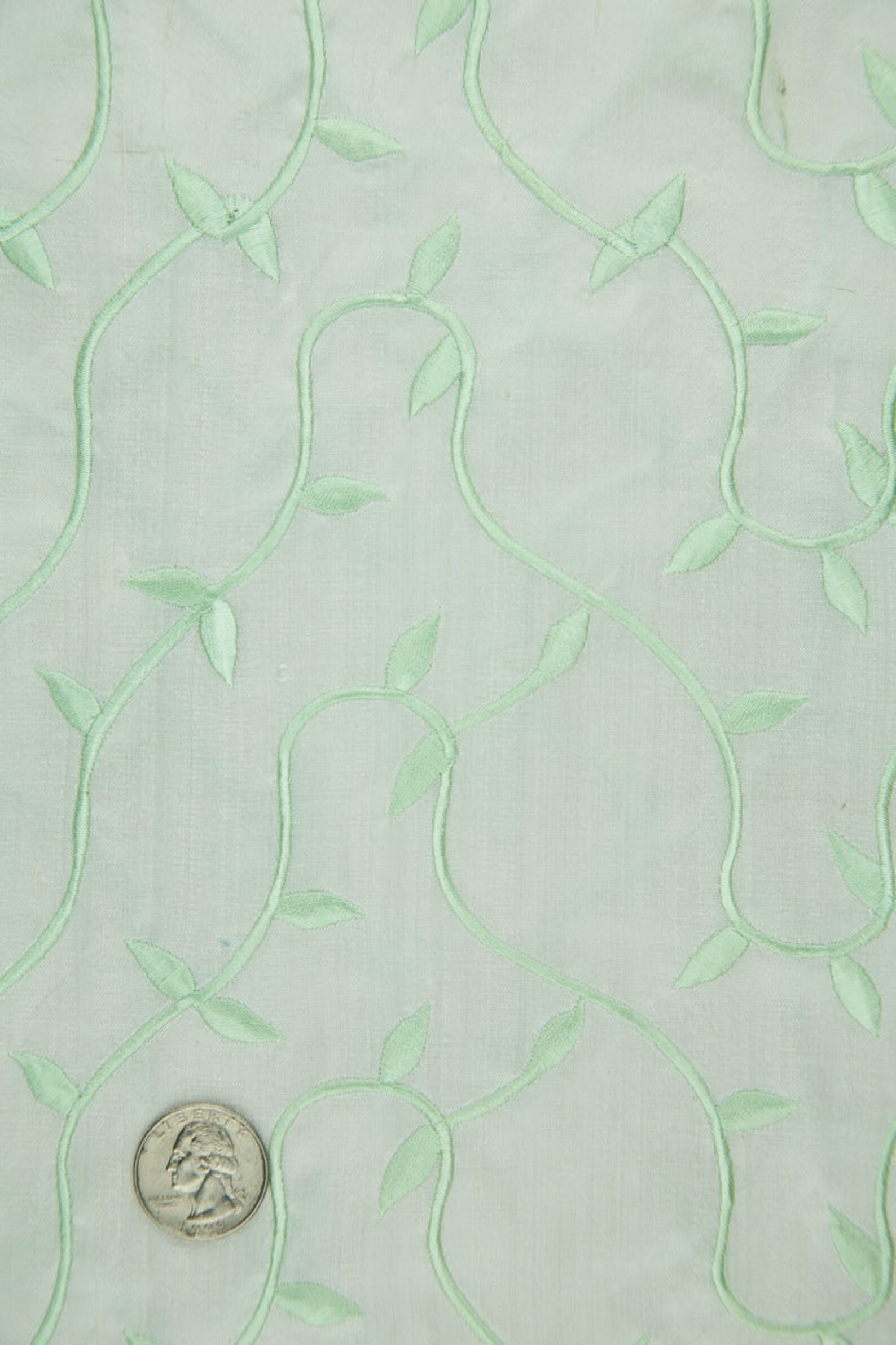 Embroidered Dupioni Silk MED-131/2 Fabric