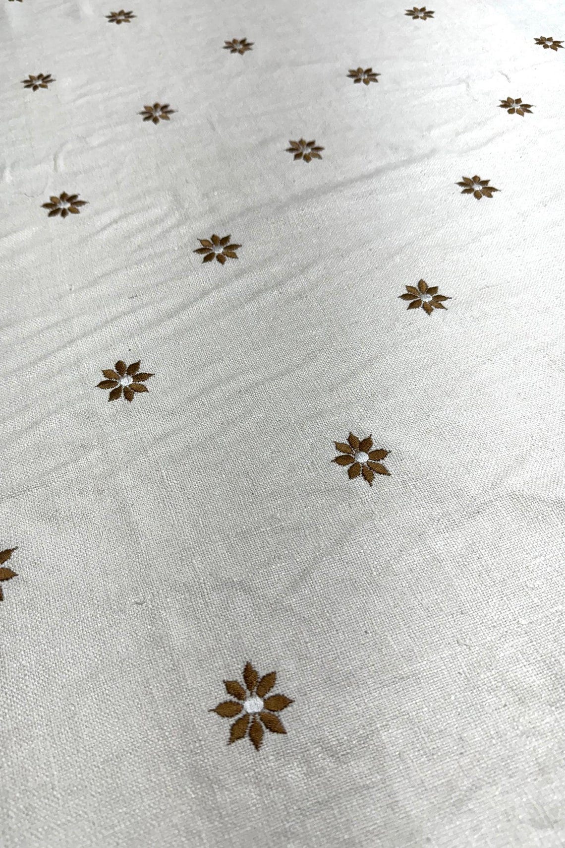 Olive Green Embroidered Silk Linen MEMT-018-4 main image 1