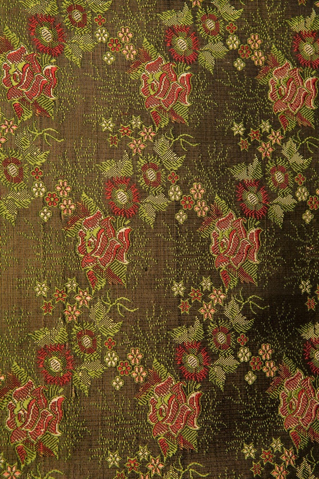Purple/Gold-Green Silk Brocade JV-1115 Fabric main image 1