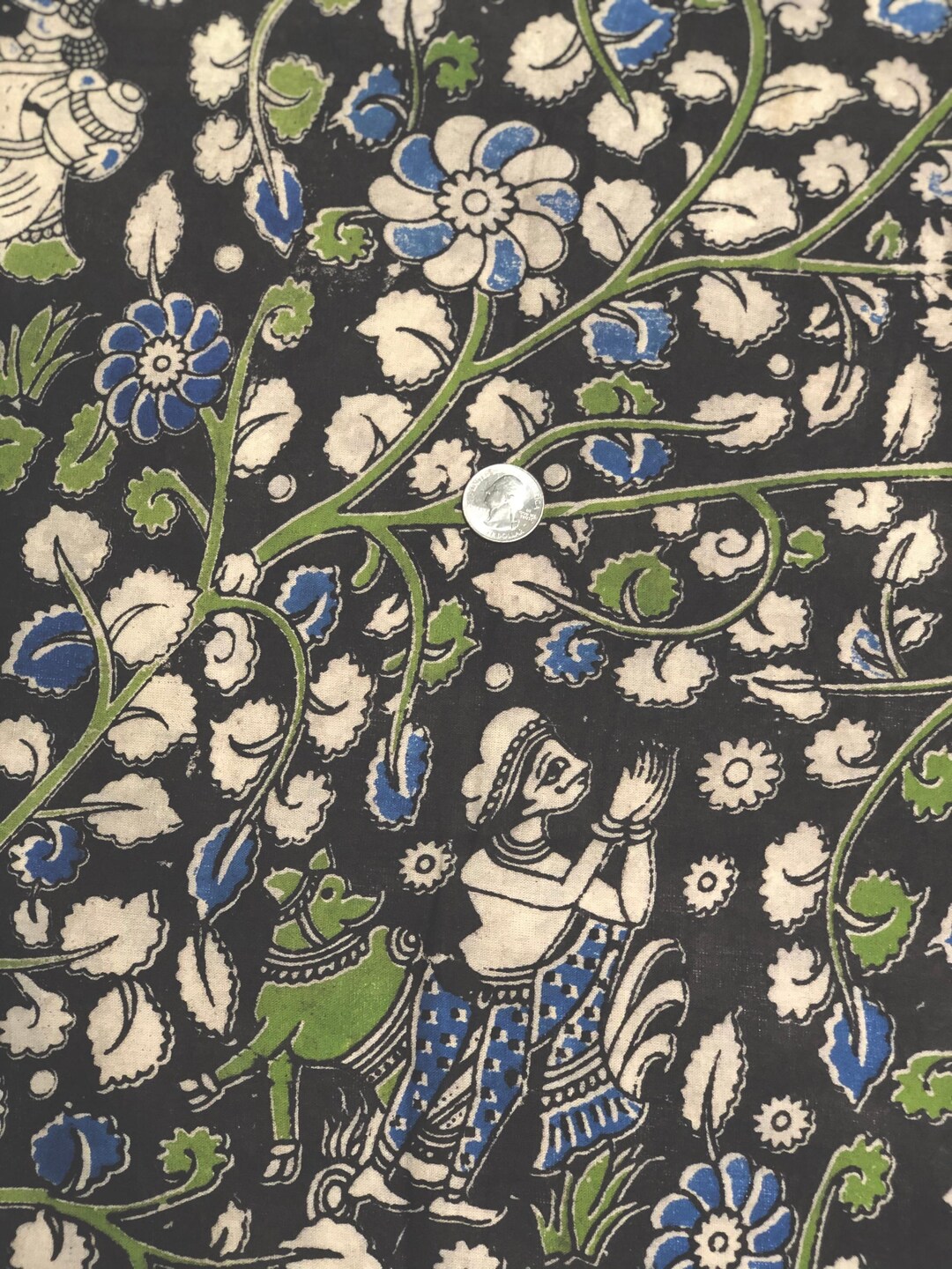 Multicolor - Kalamkari Fabric Cover Handmade Paper Notebook (5 x 3.5 in)