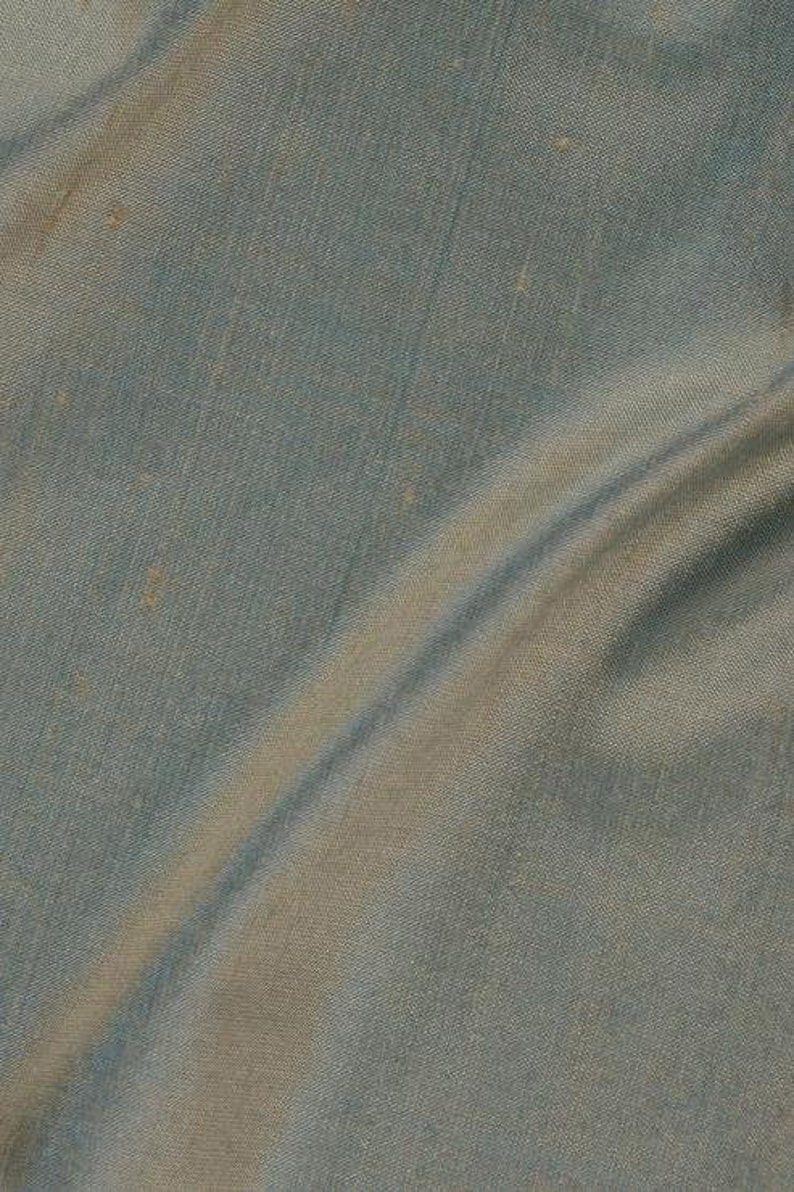 Aqua Green Metallic Shantung Silk Fabric